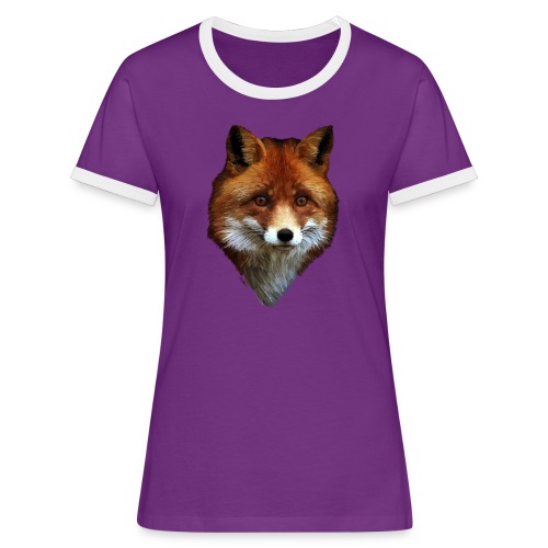 Fuchs - Frauen Kontrast-T-Shirt