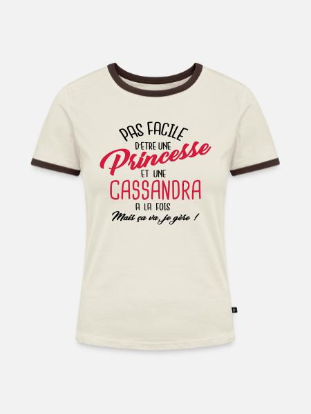 Princesse et Cassandra - T-shirt contrasté Femme - blanc/rouge