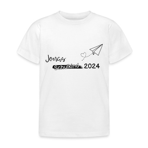 Schulkind Jonas 2024 (personalisierbar via Mail) - Kinder T-Shirt