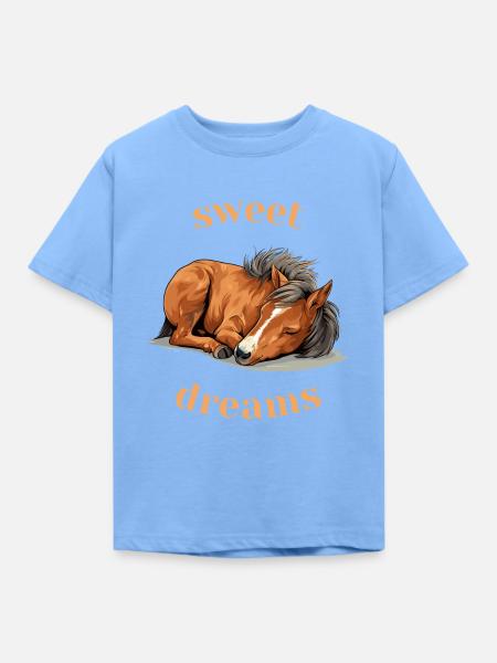 Sweet Dreams Pferd - Kinder T-Shirt - Himmelblau