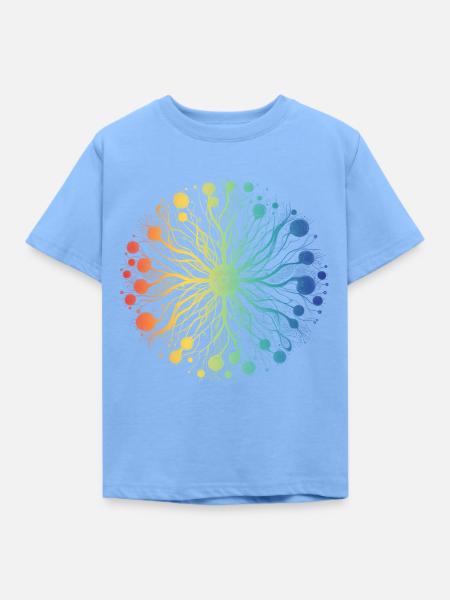 Emotionales Spektrum Mandala - Kinder T-Shirt - Himmelblau