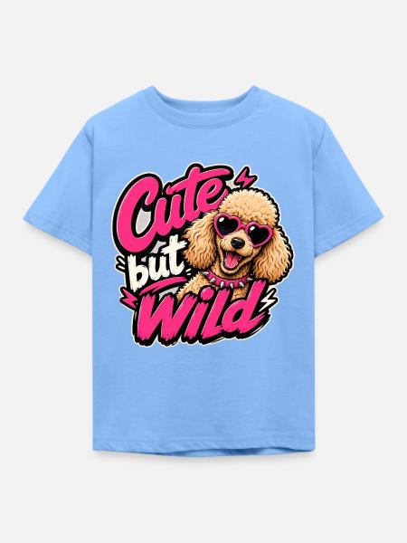 Pudel - Kinder T-Shirt - Himmelblau