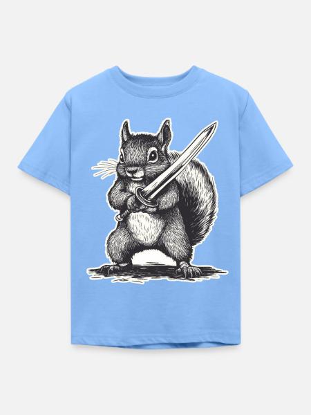 Schwert Squirrel - Kinder T-Shirt - Himmelblau