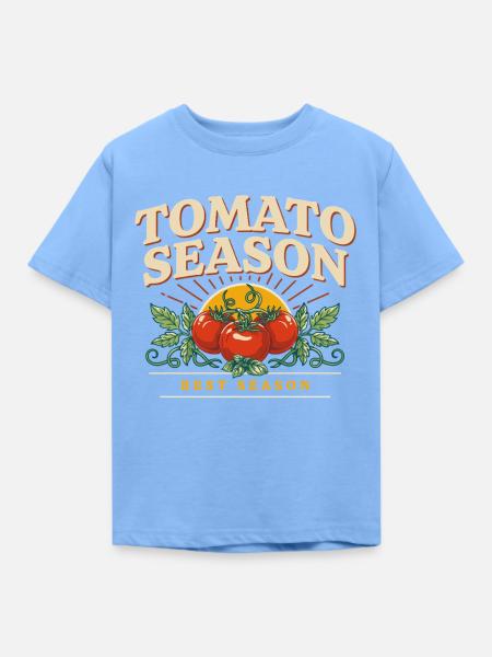 Tomatensaison: Beste Saison - Kinder T-Shirt - Himmelblau
