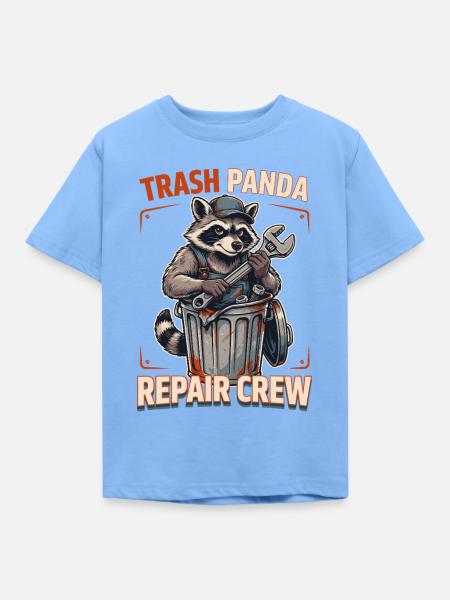 Trash Panda Reparatur Crew - Kinder T-Shirt - Himmelblau