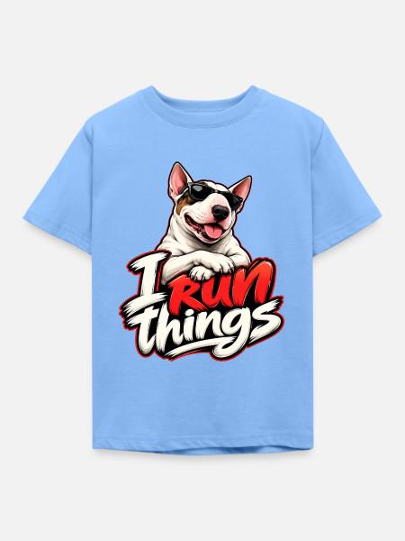 Bullterrier - Kinder T-Shirt - Himmelblau