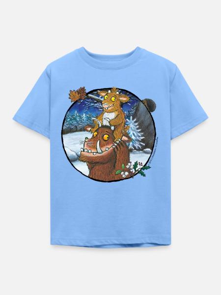 Der Grüffelo mit Kind Winter - Kinder T-Shirt - Himmelblau