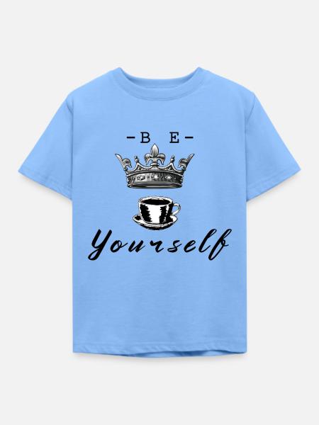 SEI DU SELBST - Kinder T-Shirt - Himmelblau