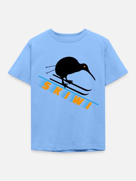 Neuseeland Skiwi hell 01 - Kinder T-Shirt - Himmelblau