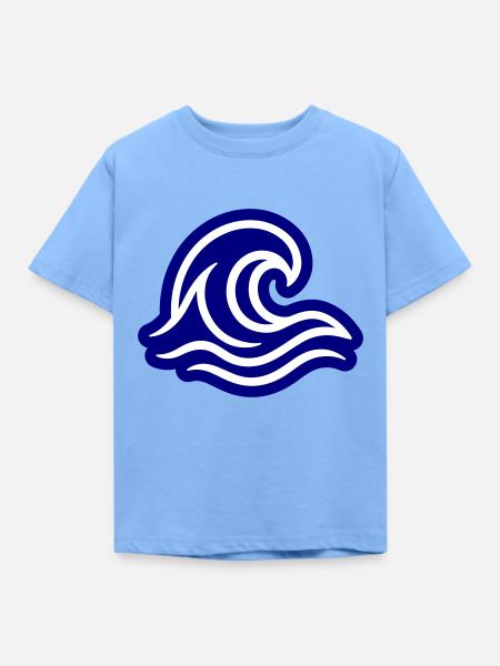 Ozean Welle - Kinder T-Shirt - Himmelblau