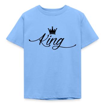 king - Kinder T-Shirt - Himmelblau - Vorne - AI Model Kid Male (0cm)
