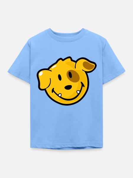 Smiley Dog - Kinder T-Shirt - Himmelblau