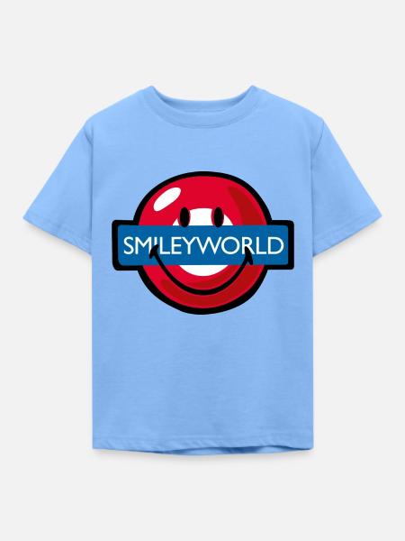 Smiley - Kinder T-Shirt - Himmelblau