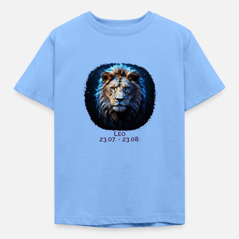 Sternzeichen Löwe Datum - Kinder T-Shirt - Himmelblau