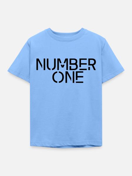 NUMBER ONE - Kinder T-Shirt - Himmelblau