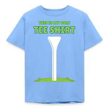 This is my Golf Tee Shirt - Kids' T-Shirt - sky blue - Front - AI Model Kid Male (0cm)
