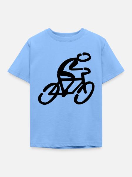 Fahrradfahrer Fahrrad - Kinder T-Shirt - Himmelblau