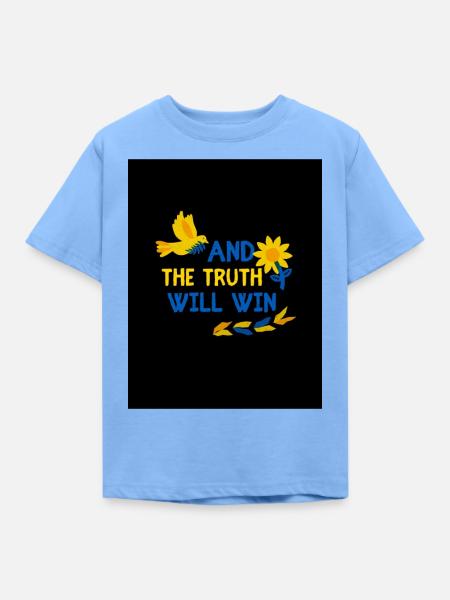 Frieden - Kinder T-Shirt - Himmelblau