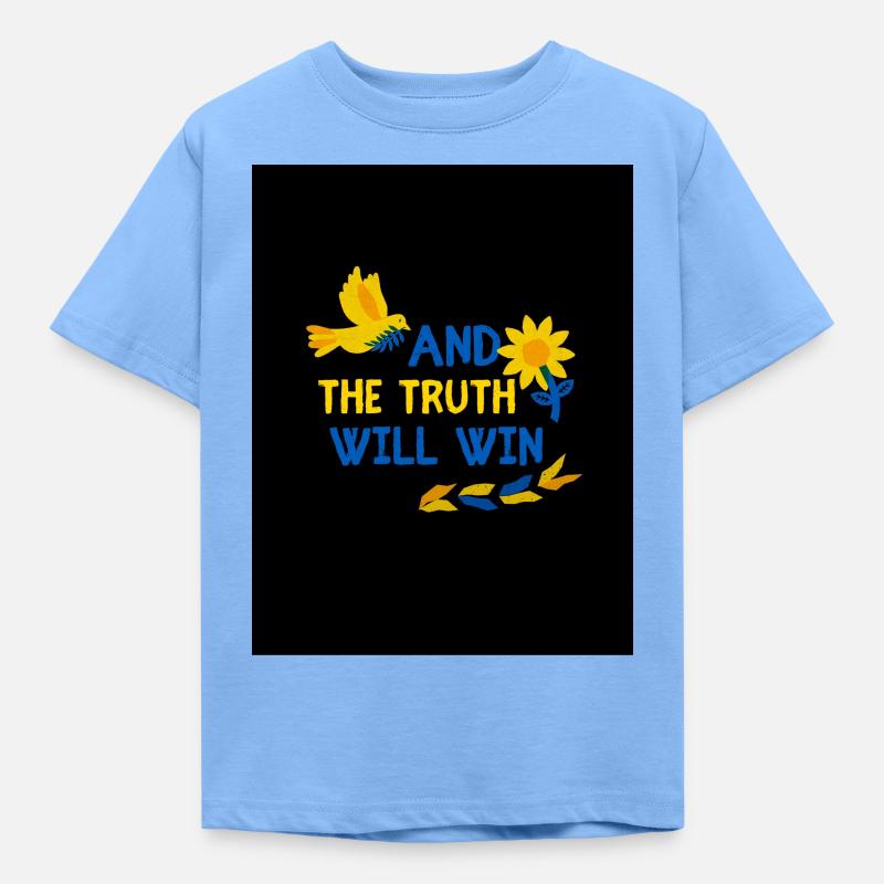 Frieden - Kinder T-Shirt - Himmelblau