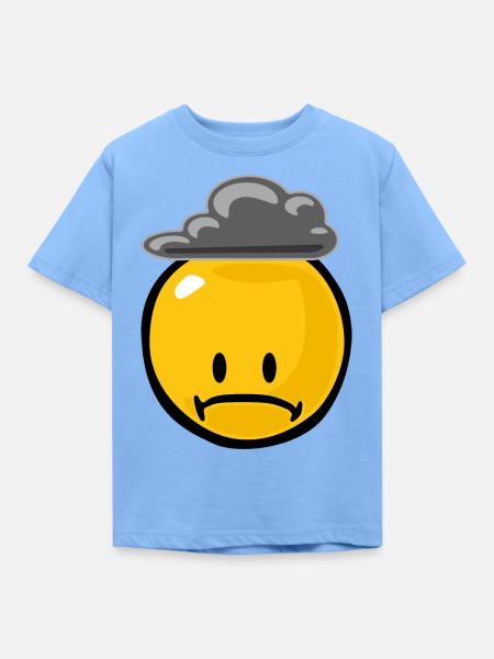 Smiley Sad - Kinder T-Shirt - Himmelblau