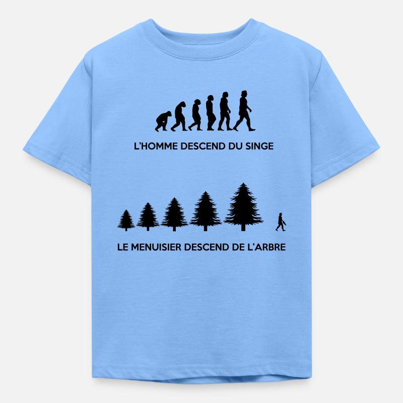 Evolution du menuisier - T-shirt Enfant - bleu ciel