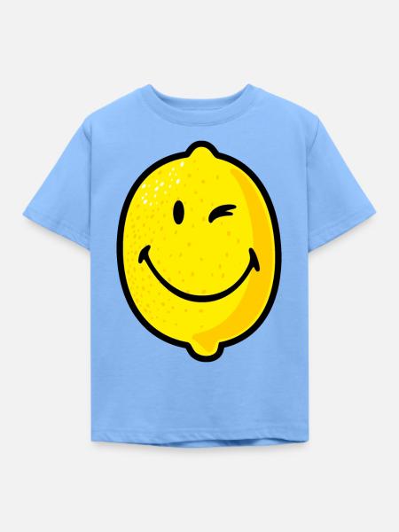 Smiley Lemon - Kinder T-Shirt - Himmelblau