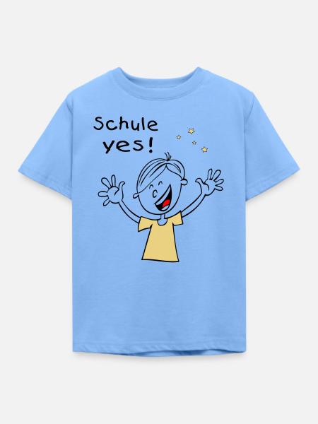 Schule Yes Einschulung - Kinder T-Shirt - Himmelblau