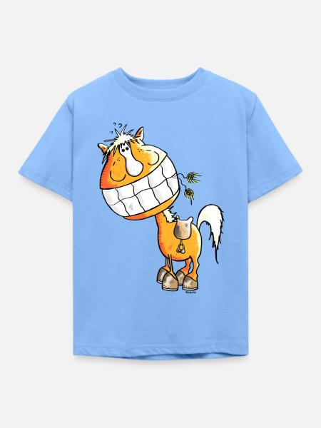 Strahlendes Pferd - Pferde - Kinder T-Shirt - Himmelblau