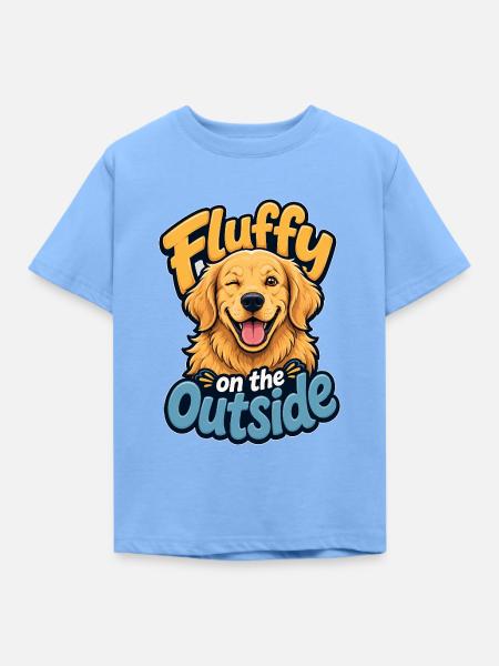 Golden Retriever - Kinder T-Shirt - Himmelblau