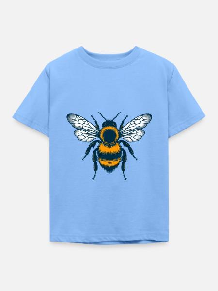 Bee Emblem - Kinder T-Shirt - Himmelblau