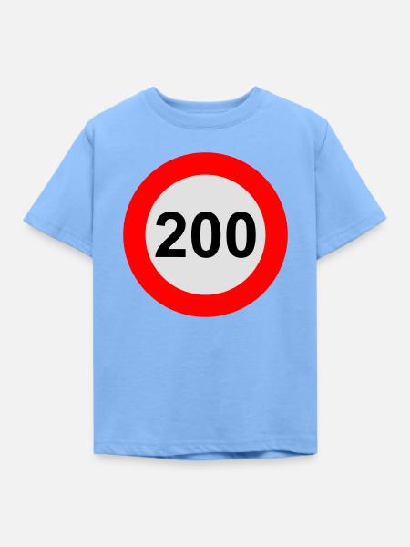 Geschwindigkeitsbegrenzung 200 km/h - Kinder T-Shirt - Himmelblau