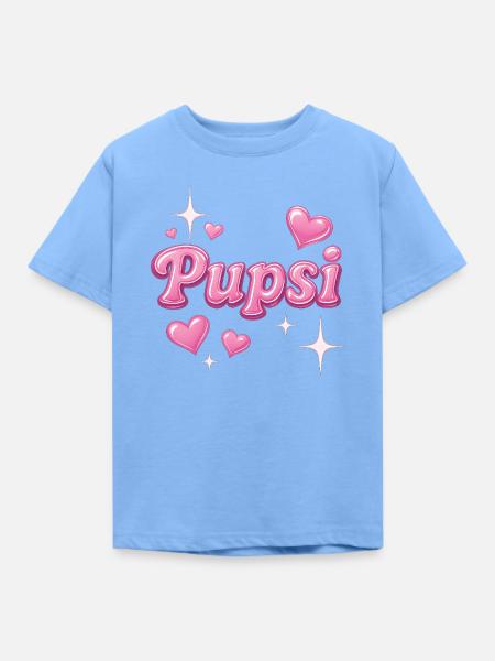 pupsi / y2k Spitzname design - Kinder T-Shirt - Himmelblau