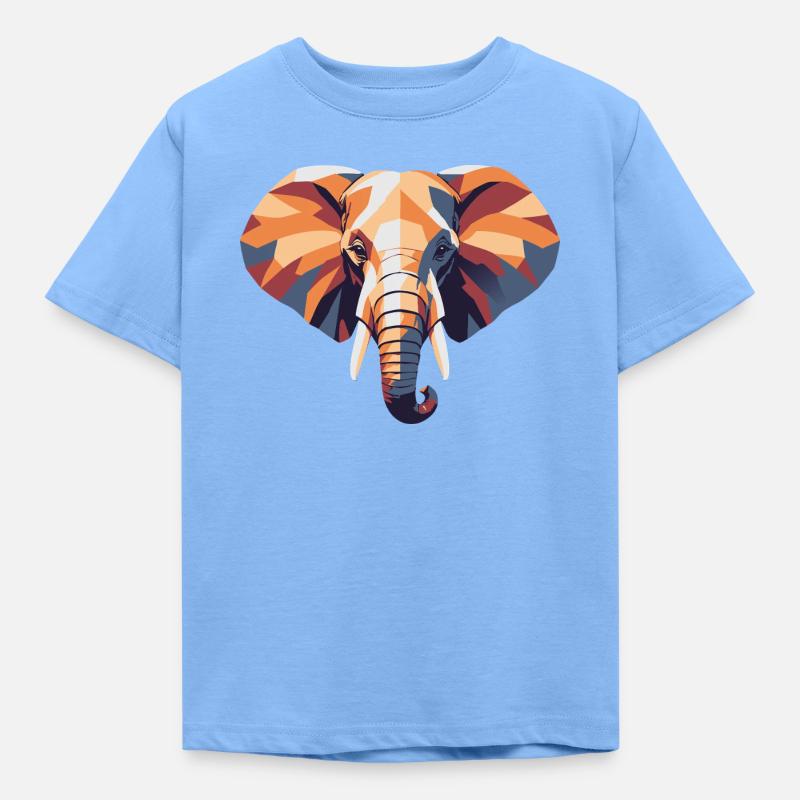 Elefant_farbe_poly - T-shirt Enfant - bleu ciel
