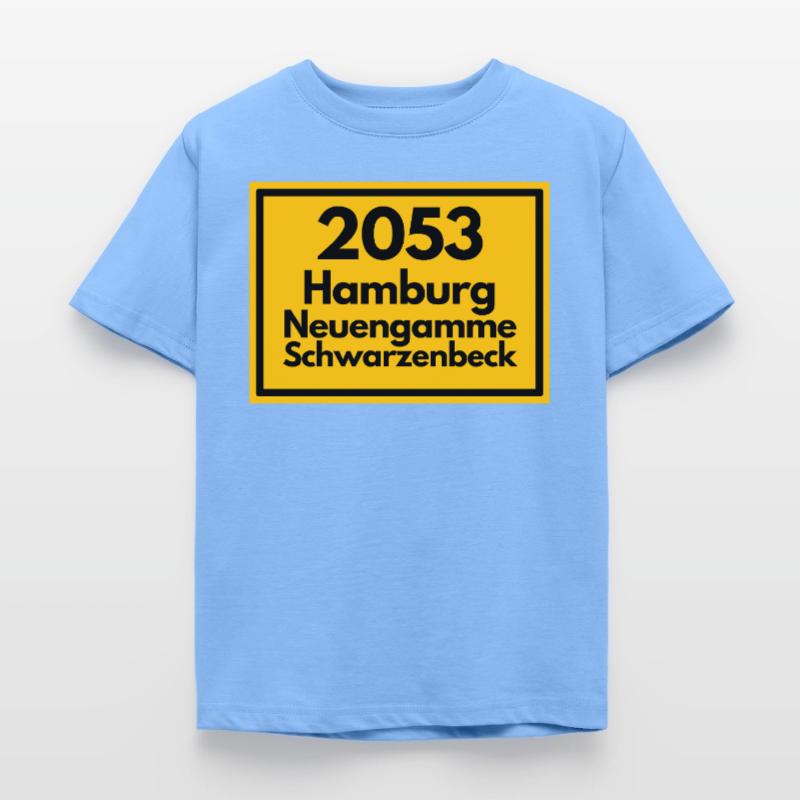 OLD POSTCODE POSTCODE 2053 HAMBURG NEUENGAMME ELBE Kids' T-Shirt