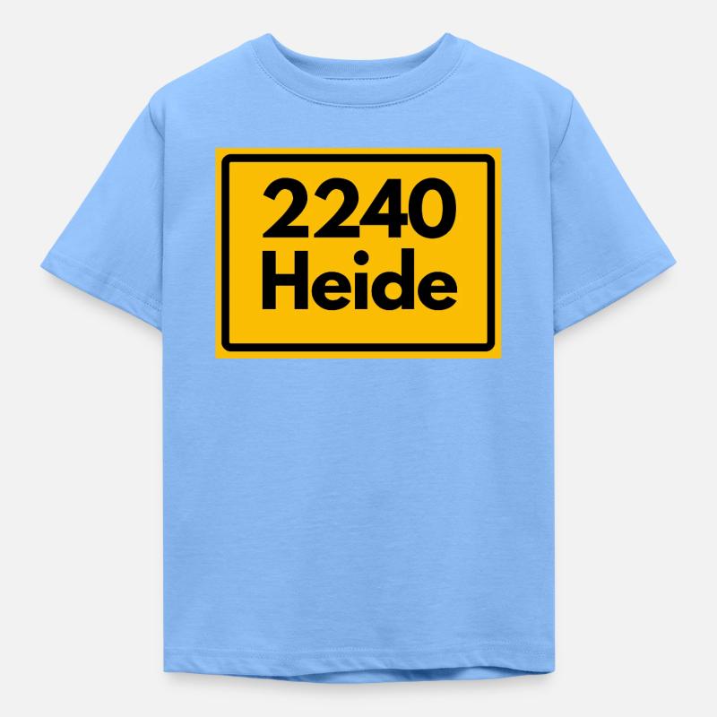 OLD POSTCODE POSTCODE RETRO 2240 HEIDE MARSHENLAND - Kids' T-Shirt - sky blue