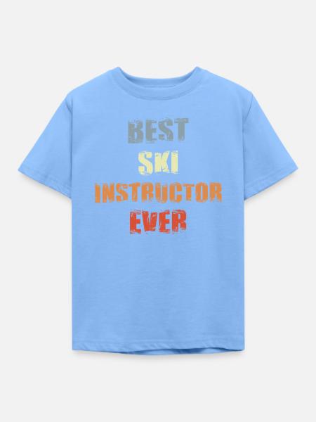 Skitrainer - Kinder T-Shirt - Himmelblau