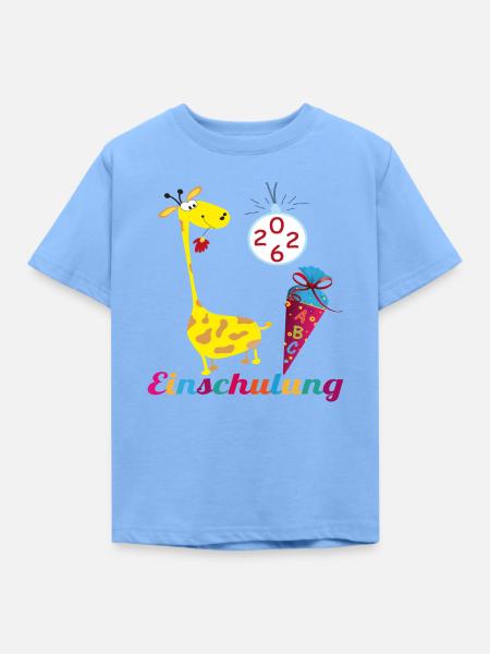 Einschulung 2026 - Kinder T-Shirt - Himmelblau