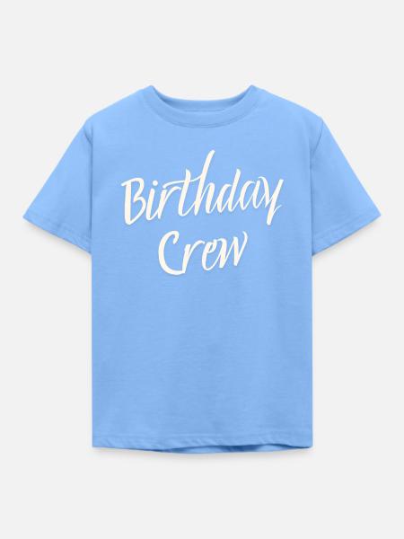 Birthday Crew - Kinder T-Shirt - Himmelblau