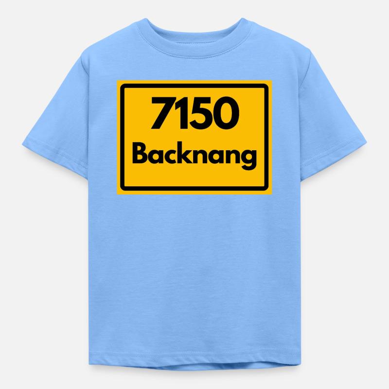 OLD POSTCODE POSTCODE RETRO 7150 BACKNANG HEIMAT - Kids' T-Shirt - sky blue