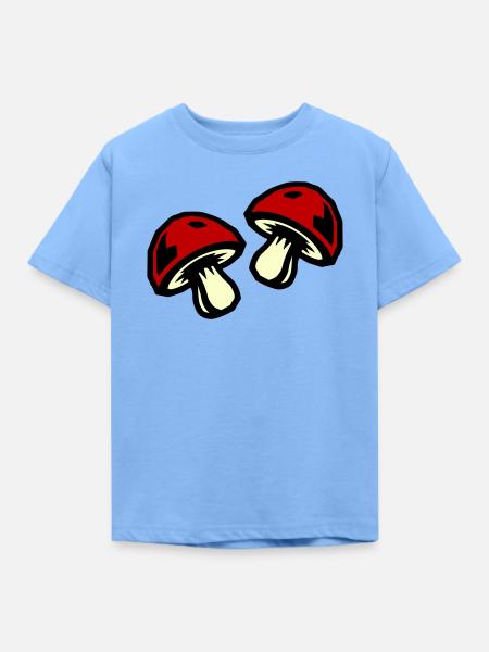 Pilze Symbol - Kinder T-Shirt - Himmelblau