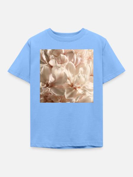 Pastellblütenblätter rosa cremefarben - Kinder T-Shirt - Himmelblau