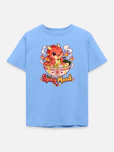 Scharfer Drachenramen Mood - Kinder T-Shirt - Himmelblau