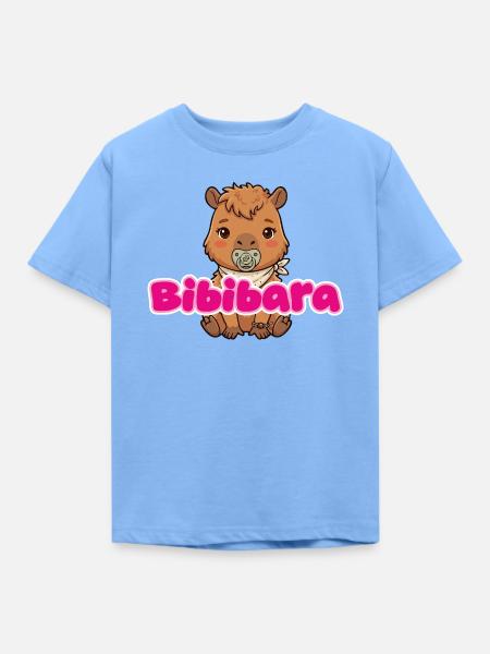 Capybara Baby Mädchen Bibibara - Kinder T-Shirt - Himmelblau