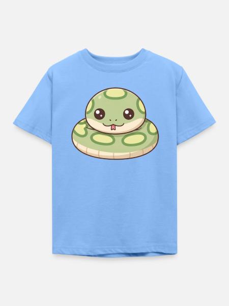 Anakonda Schlange - Kinder T-Shirt - Himmelblau