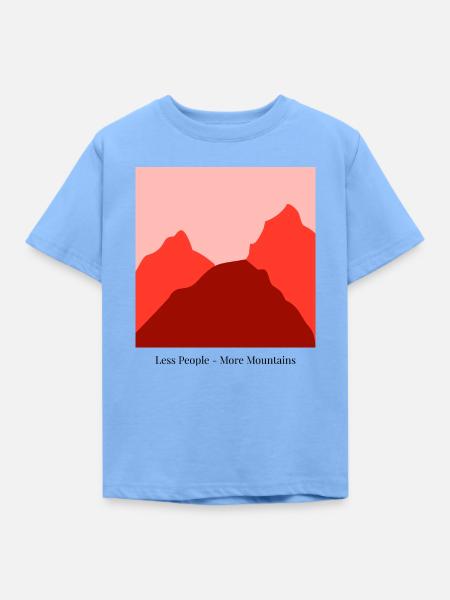 Rote Berglandschaft im Sonnenuntergang - Kinder T-Shirt - Himmelblau