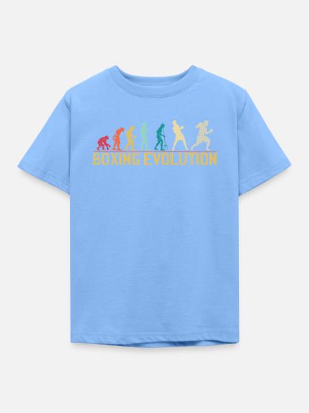 Boxen Evolution Progression Design - Kinder T-Shirt - Himmelblau