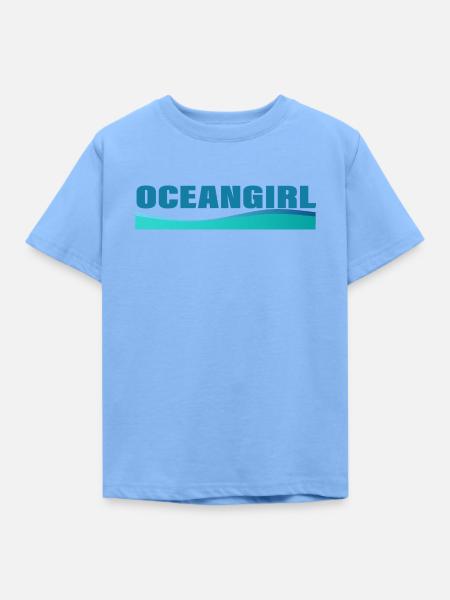 OCEANGIRL - Kinder T-Shirt - Himmelblau