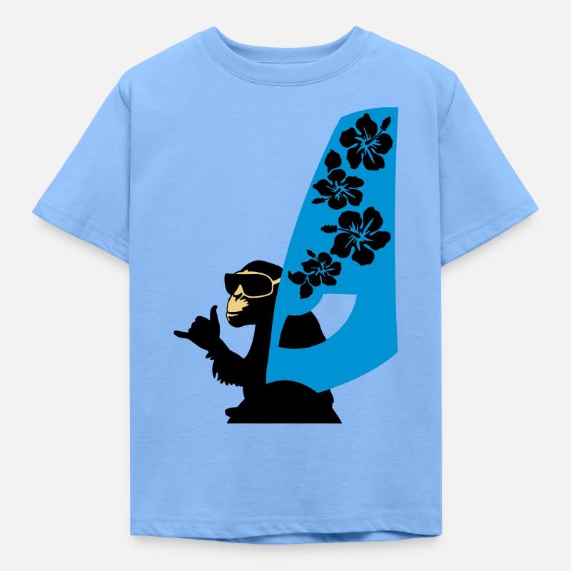 windsurfer - Kinder T-Shirt - Himmelblau