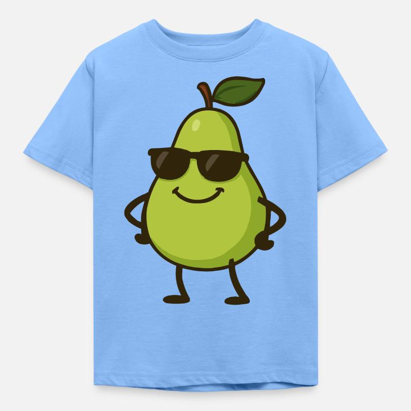 Poire Bande Dessinée Cool - T-shirt Enfant - bleu ciel