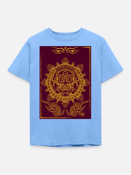 Tibetisches Mandala - Kinder T-Shirt - Himmelblau